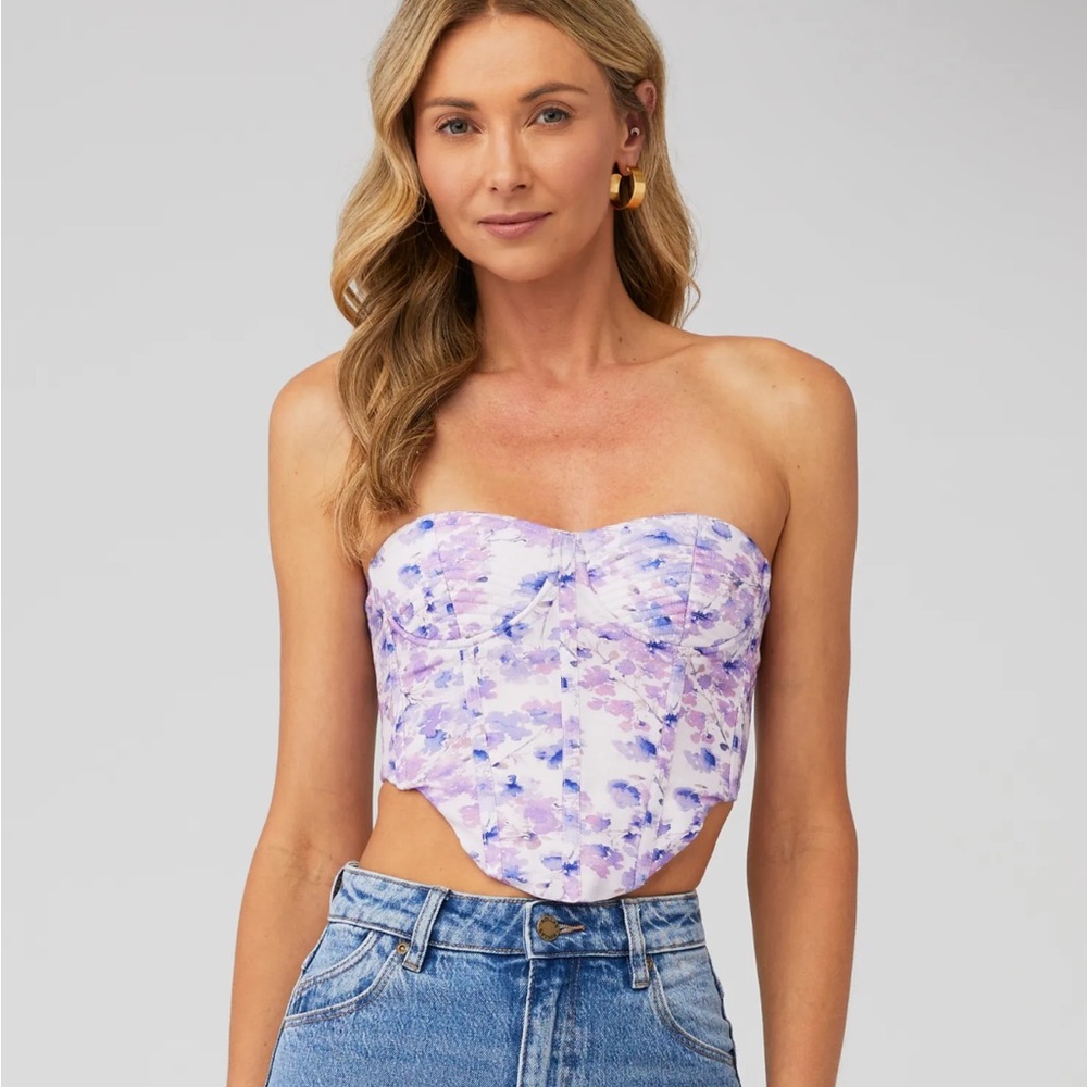 BARDOT
MIRABELLE FLORAL BUSTIER NWOT